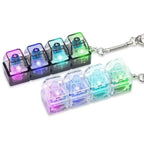 Teclado Mecânico Iluminado 4 Botões de Dedo Anti-Stress