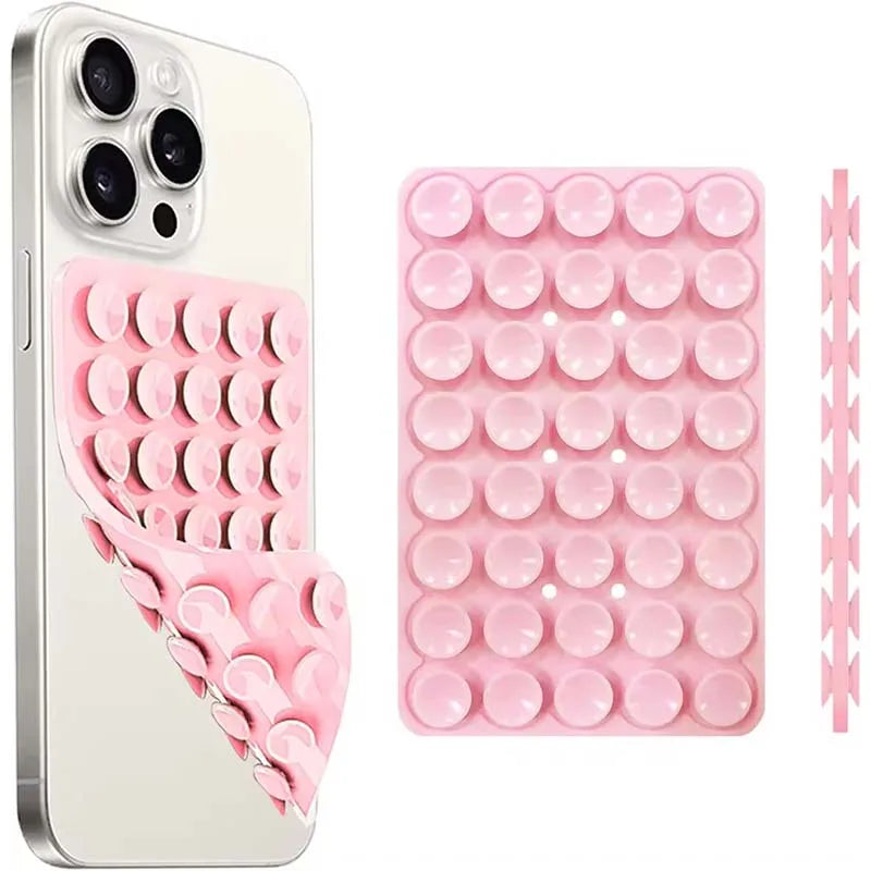 Suporte de Celular com Ventosa de Silicone e Fixação Dupla Face Forte