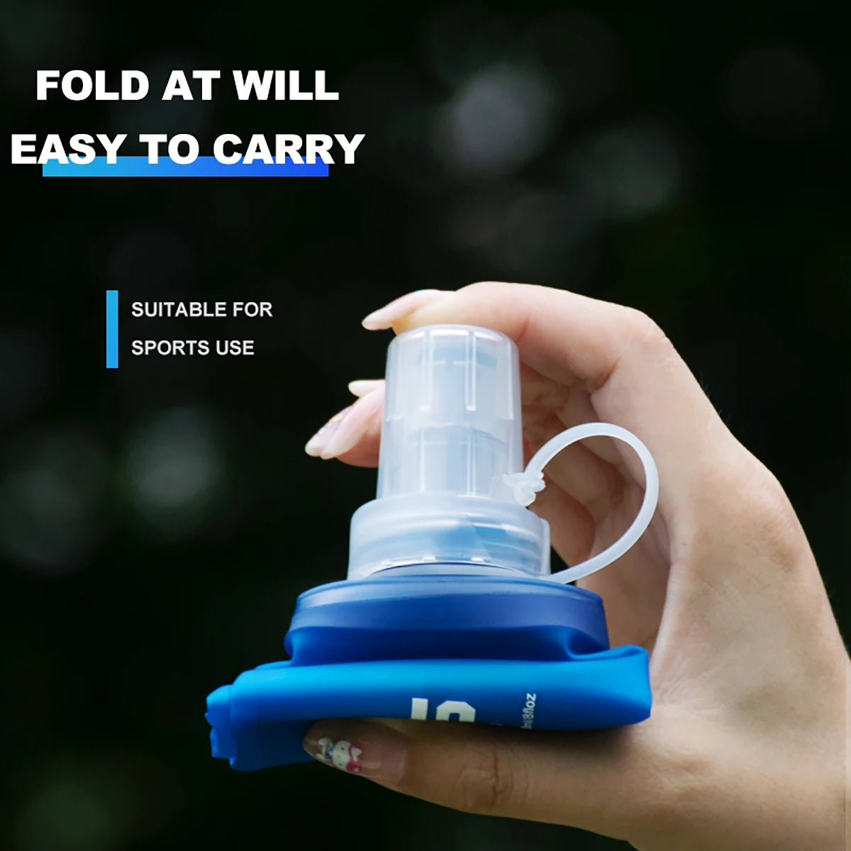 Garrafa Dobrável de Silicone Portátil 150ml/250ml/500ml — Ideal para Academia, Corrida e Viagens