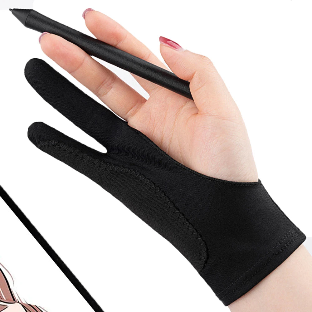 Luvas de Desenho para Tablet Anti-Contato 2 Dedos