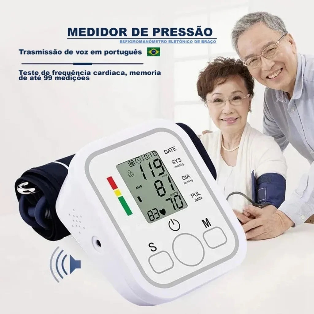 Kit Monitor de Pressão Arterial Para Acompanhamento Diário Famíliar