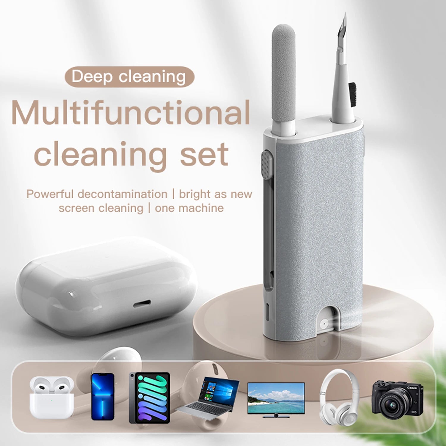 Kit de Limpeza 8 em 1 para Teclado, Fones, Celular e Computador
