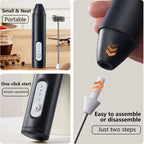 Batedor de café elétrico atualizado/batedor de leite + batedor de ovos mini liquidificador de alimentos recarregável usb portátil três velocidades ferramentas de café expresso