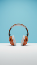 Fone over-ear sem fio laranja shopout