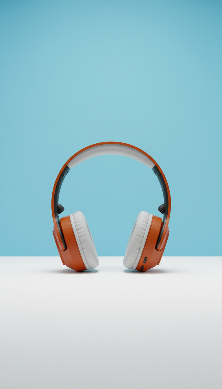 Fone over-ear sem fio laranja shopout